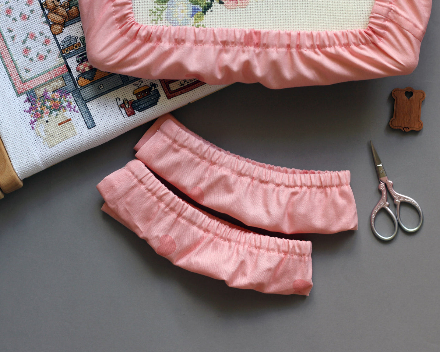 Cross Stitch Grime Guard for Q-Snap, Nurge & Scroll Frames - Handmade Embroidery Hoop Cover
