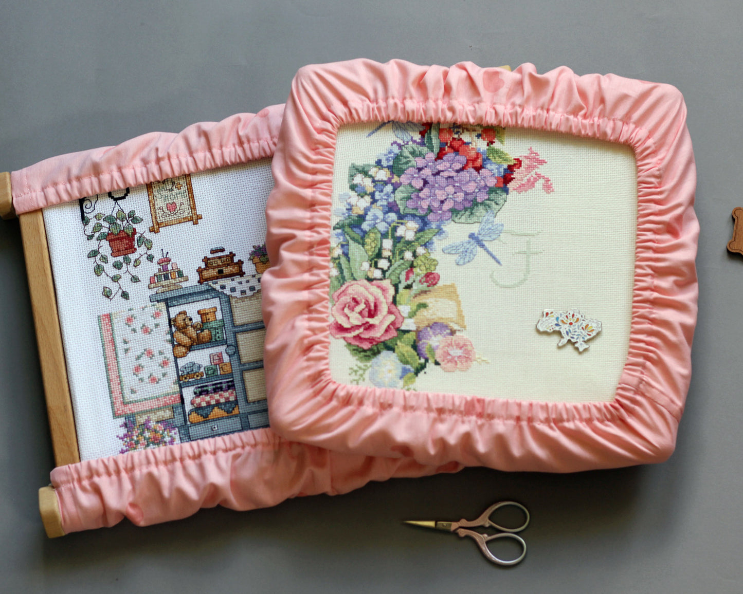Cross Stitch Grime Guard for Q-Snap, Nurge & Scroll Frames - Handmade Embroidery Hoop Cover