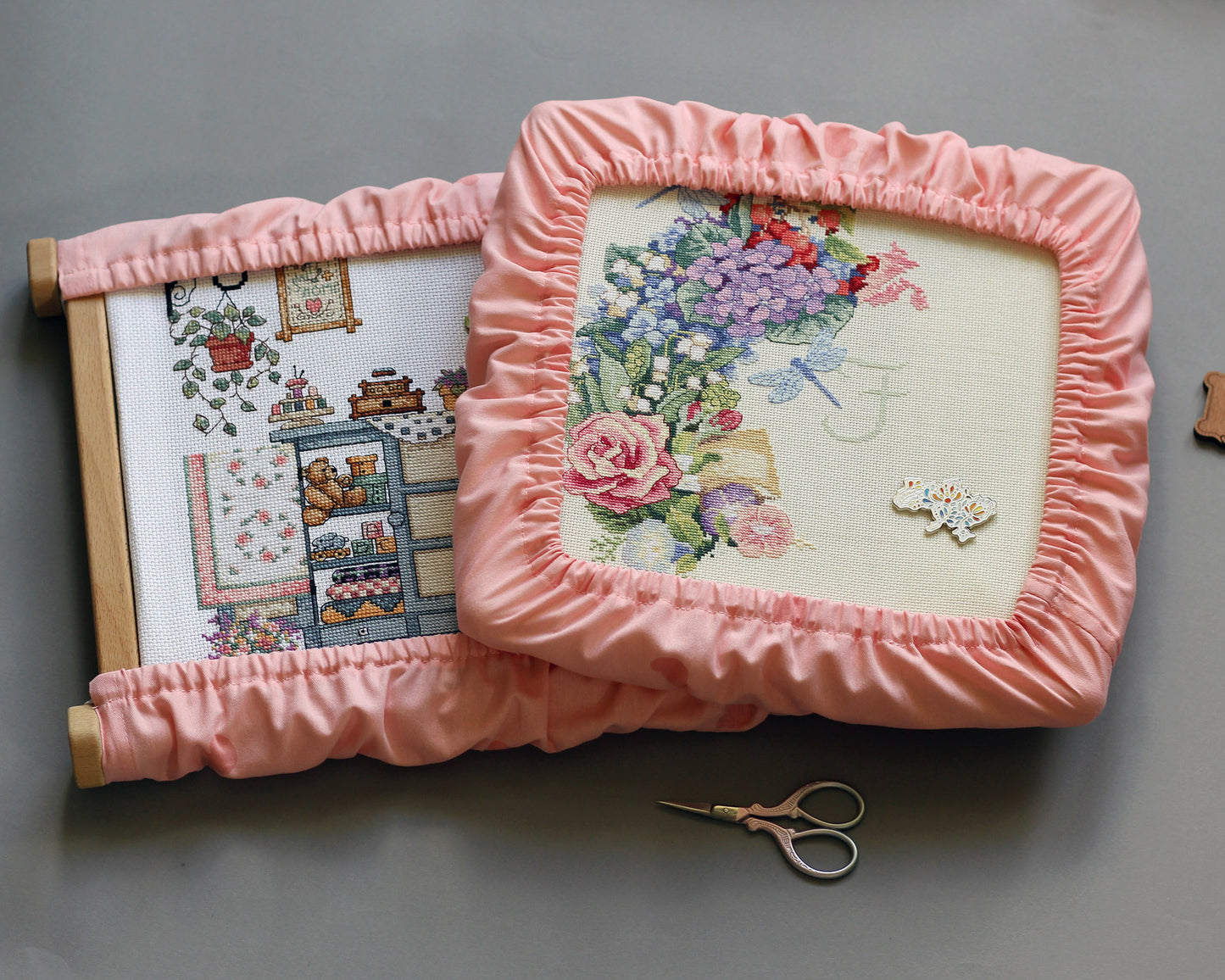 Cross Stitch Grime Guard for Q-Snap, Nurge & Scroll Frames - Handmade Embroidery Hoop Cover