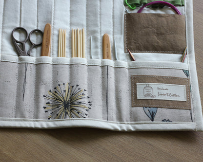 Crochet Hook & Knitting Needle Organizer – Handmade Roll Case
