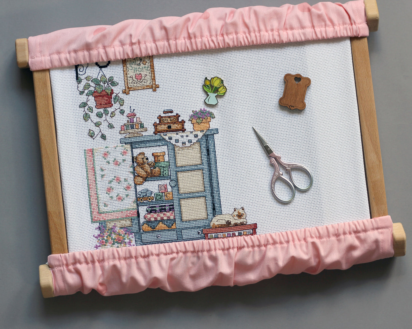 Cross Stitch Grime Guard for Q-Snap, Nurge & Scroll Frames - Handmade Embroidery Hoop Cover