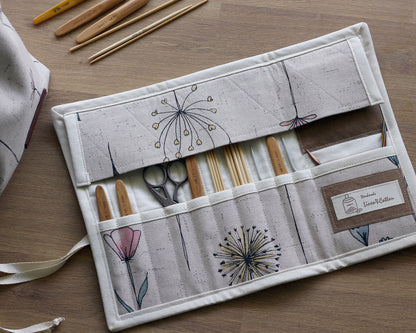 Crochet Hook & Knitting Needle Organizer – Handmade Roll Case